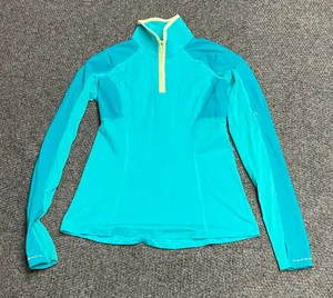 Lululemon athletica womens 1/4 quarter zip pullover popover jacket size 6 Teal thumbnail 1