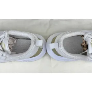 Nike Flex Experience Size 6.5W Wide White Gold Swoosh Sneakers Training Shoes thumbnail 5