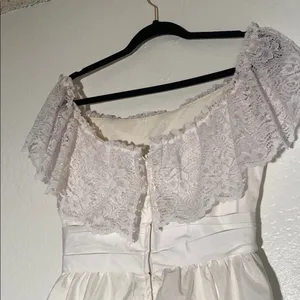 Vintage Wedding‎ White Lace Dress Size M thumbnail 6