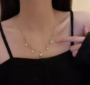 Gold Plated Pearl Necklace thumbnail 1
