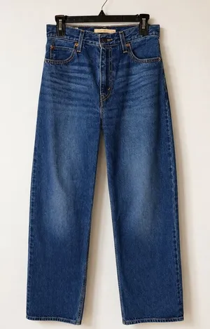 Levi's Dad Jeans Women 26 Blue Premium High Rise Straight Leg Denim Y2K Relaxed thumbnail 1