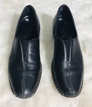 Timberland Black Leather Slip On Shoes Size 6 thumbnail 1