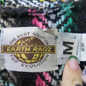 Vintage Earth Ragz Rainbow Drug Rug Pullover Jacket Medium thumbnail 4