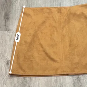 NWT Ashley Stewart Plus 26/28 Tan Faux Suede Mini Skirt Fall Western thumbnail 5
