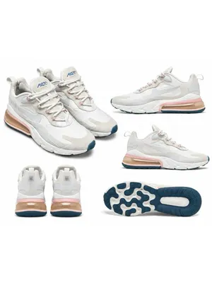 Nike Air Max 270 React Shoes Womens 9.5 American Modern White Pink AT6174-100 thumbnail 2