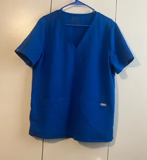 Figs Technical Collection Women’s Size XL Blue Color Scrub Top thumbnail 1
