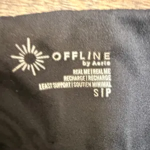 OFFLINE by Aerie Real Me Recharge Ribbed Sports Bra Black Small thumbnail 3