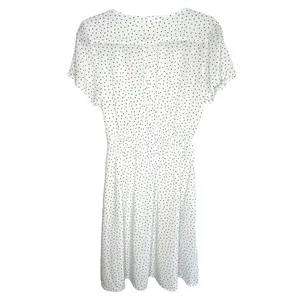 Bella Ella White Black Polka Dot Faux Wrap Dress Rayon S‎ Summer Wedding Guest thumbnail 10