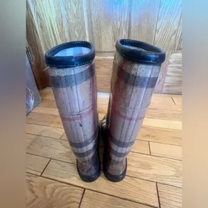Burberry - Nova Check Plaid Rain Boots thumbnail 3