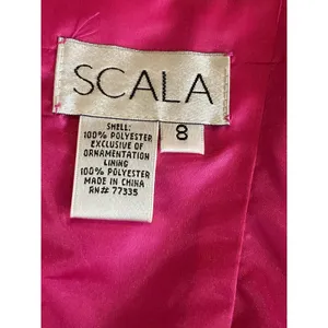 Scala Fuchsia Beaded Top & Taffeta Skirt Formal Dress‎ Set Party Prom thumbnail 10