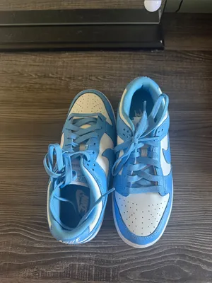 Womens Light Blue and White Low-Top Sneakers thumbnail 3