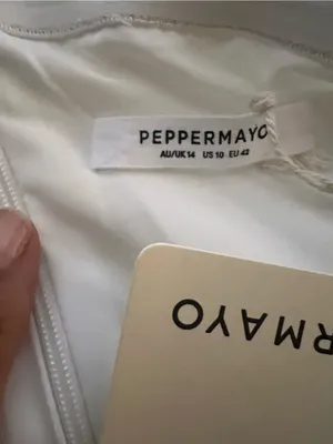 Peppermayo Girl Crush White Strapless Bow Cutout Mini Dress NWT thumbnail 5