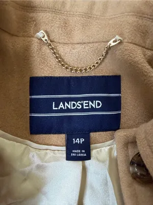 Lands' End Tan size 14P Single-Breasted mid length Coat thumbnail 2