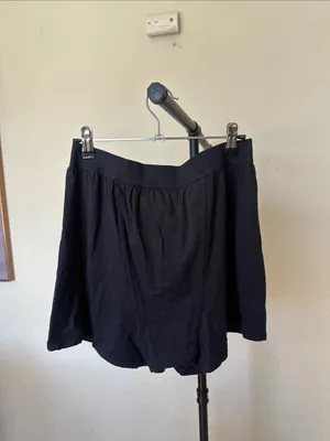 SKIMS NWT Boyfriend Loose Fit Boxer Shorts Onyx Black Comfy Lounge Soft Size S thumbnail 5