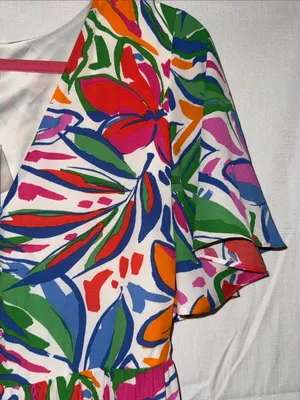 Colorful Floral Maxi Dress - Multicolor thumbnail 4