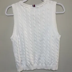 Tommy Hilfiger white knit sweater vest thumbnail 2