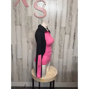 Champion Under Armour ColdGear Women Pink Black 1/4 Zip Athletic Running Top Size XS thumbnail 7