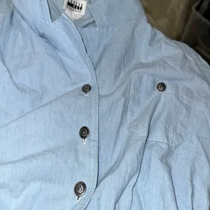 Leslie Fay vintage Blue Puff Sleeve dress size large thumbnail 4