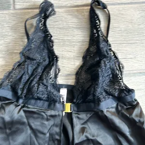 Being my most beautiful self black open front lingerie thumbnail 2