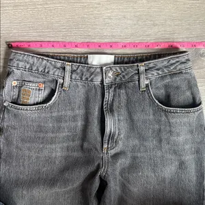 One teaspoon Jackson Mid Waist Wide Leg Denim Jeans - Charcoal Black 27 thumbnail 7