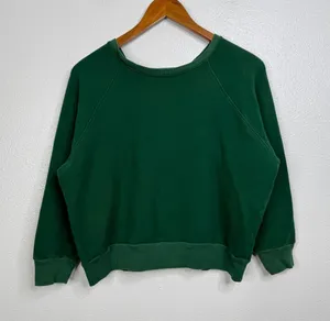 Reformation‎ Jeans Green Raglan Crewneck Sweatshirt Large Sustainable Pullover thumbnail 1