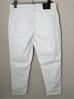 NWT Banana Republic Factory Girlfriend Jeans Womens 29/8 Ecru Cream Denim Pants thumbnail 2