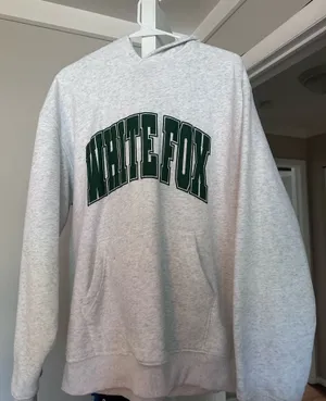 White fox hoodie Gray Size L thumbnail 1