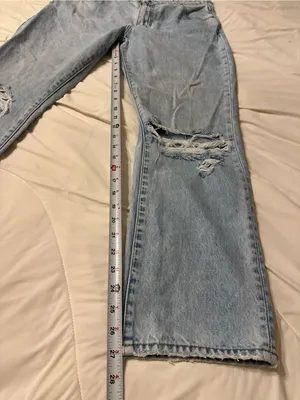 Rollas Original High Rise Straight Jeans - Distressed - Size Aussie 14 (US 10) thumbnail 11