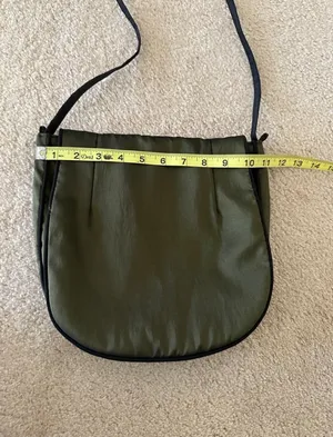 New Handmade Woman's crossbody shoulder Green bag. thumbnail 6