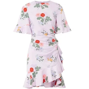 Keepsake Pretty One Floral Mini Dress in Lilac Purple‎ thumbnail 2