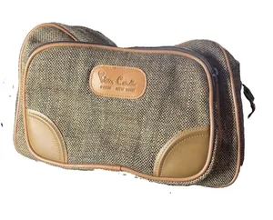 Pierre Cardin Vintage Travel Carry-On Train Case Weekender Brown Tweed Bag thumbnail 1