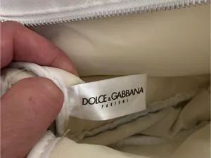 Dolce & Gabbana Cream Cosmetic Pouch with Logo Tag thumbnail 4
