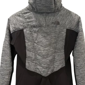 The North Face Womens Medium Gray Quilted Hybrid Softshell Fleece Hooded Jacket thumbnail 10