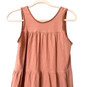 EVERLANE The‎ Weekend Tiered Tank Midi Dress Pink XS thumbnail 3