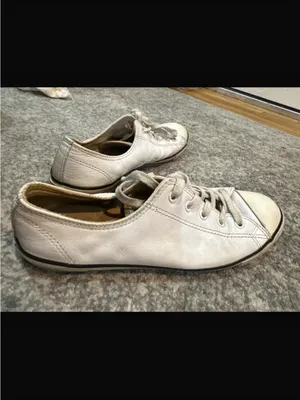 Converse All Star Low-Top Sneakers in White and Tan thumbnail 6