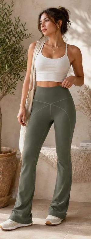 Lululemon Olive Green leggings size 4 thumbnail 1