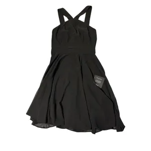 NWT Lulus Size Small Forevermore Black Skater Dress Mini Formal Dance Glam thumbnail 3