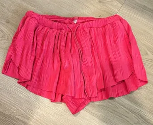 Vibrant Pink Pleated free people movement Shorts thumbnail 1