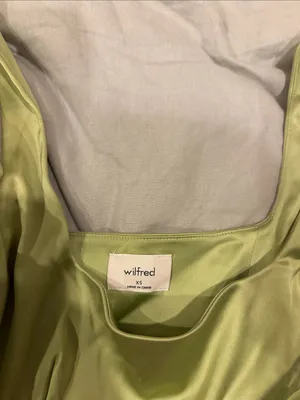 Wilfred green satin crop tank thumbnail 2