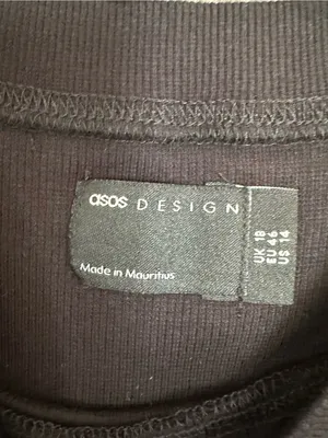 NWT ASOS DESIGN 90s ribbed mini tank dress in black thumbnail 3