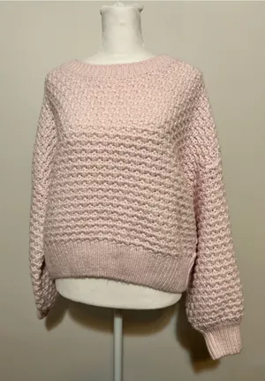 Altar'd State Pale Pink Cozy Crewneck Sweater Size Small thumbnail 1