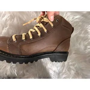 Vintage American Eagle Outfitters Leather Chunky Combat Hiking Brown Boots SZ 7 thumbnail 2