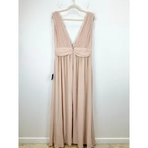 Lulus Heavenly Hues Blush Maxi Dress Chiffon Bridesmaid Formal Evening XL NWT thumbnail 8