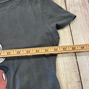 Gap Disney Mickey Mouse Graphic Tee Charcoal Gray Short Sleeve Scoop Neck Medium thumbnail 5