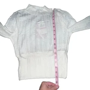Bog Band Of The Free‎ Raquel Ivory Ribbed Knit Pullover Shirt Mock Neck Size Xs thumbnail 6