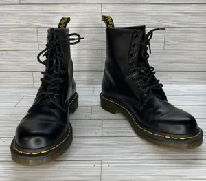 Dr. Martens Women's 1460 Smooth Leather Lace Up‎ Combat Boots in Black Size 8 thumbnail 1