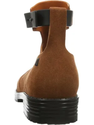 Melissa Antares II Boots Brown Low Cut-Out Suede Buckles Ankle Flat Booties 7 thumbnail 4