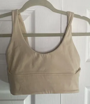Lululemon Womens 2 Ivory Tan Seamless Bra‎ thumbnail 1