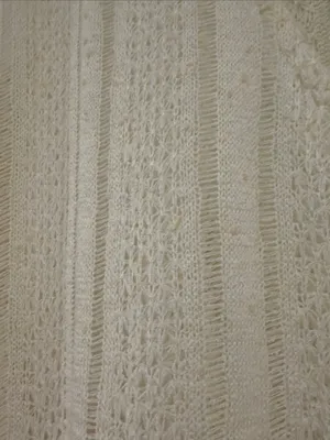 Sanctuary Cream Open-Knit V-Neck Swim Coverup thumbnail 3