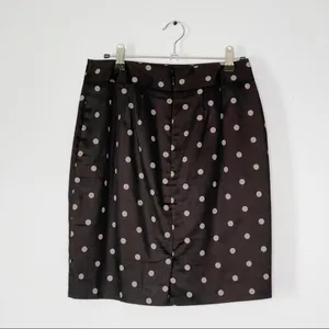 LOFT | Black & Gray Polka Dot Pencil Skirt Sz 0 thumbnail 3